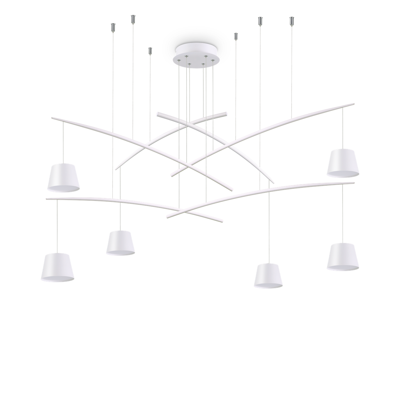 Подвесной белый светильник IDEALLUX 196985 SP6 BIANCO