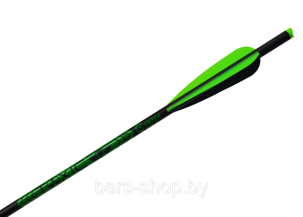 Стрела арбалетная микс карбон Centershot Toxic 20" Half Moon Nock