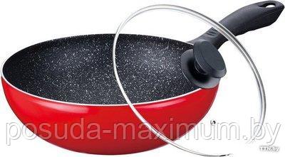 Алюминевая сковорода глубокая WOK 28см. с крышкой PH-15455-28