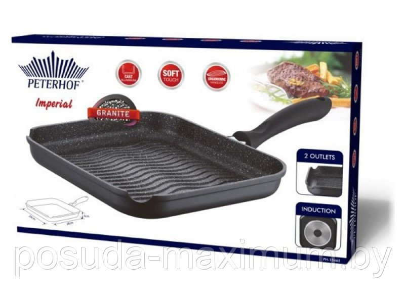 Сковорода с антипригарным покрытием Grill Pan 28 см PH-15465