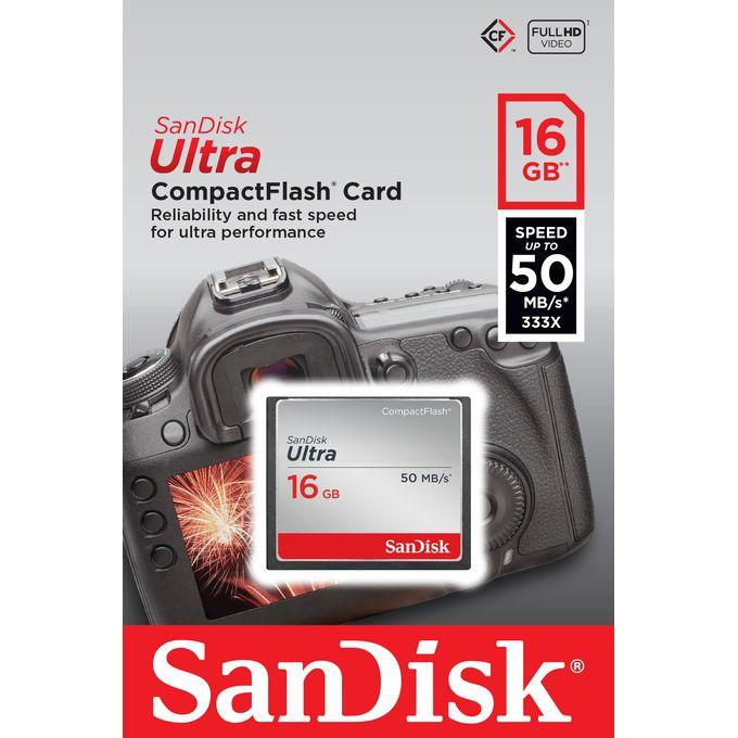 Карта памяти Compact Flash SanDisk Ultra 50MB/s 333х 16GB - фото 3 - id-p125104429