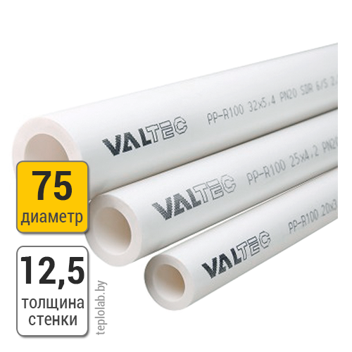 Труба полипропиленовая Valtec 700.0020 SDR6 PN20 75х12,5 - фото 1 - id-p125155537