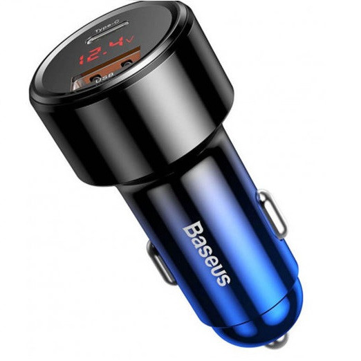 Автомобильное зарядное устройство Baseus BS-C20C PPS Quick Charging Car Charger 45W Max blue - фото 1 - id-p125184062