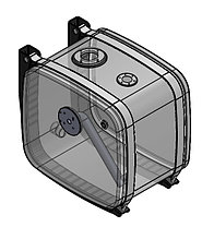 Бак гидравлический алюминиевый с боковым фланцем для крепления распределителя (160 литров)