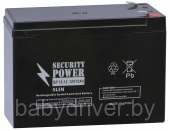 Аккумуляторная батарея к ибп Security Power SP 12-12 F2 Slim (12В/12 А ч) - фото 1 - id-p125264847