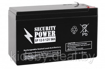 Аккумуляторная батарея к ибп Security Power SP 12-9 F1 (12В/9 А ч) - фото 1 - id-p125264848