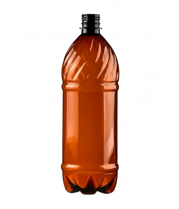 Бутылка полимерная ПЭТПЩ 1,0 л "Газ" коричневая - фото 1 - id-p125420447
