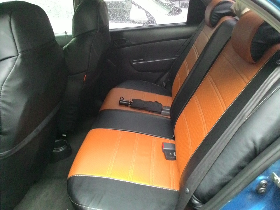 Чехлы на сидения Dinas Drive, универсальные, черно-оранжевый - фото 4 - id-p114315465