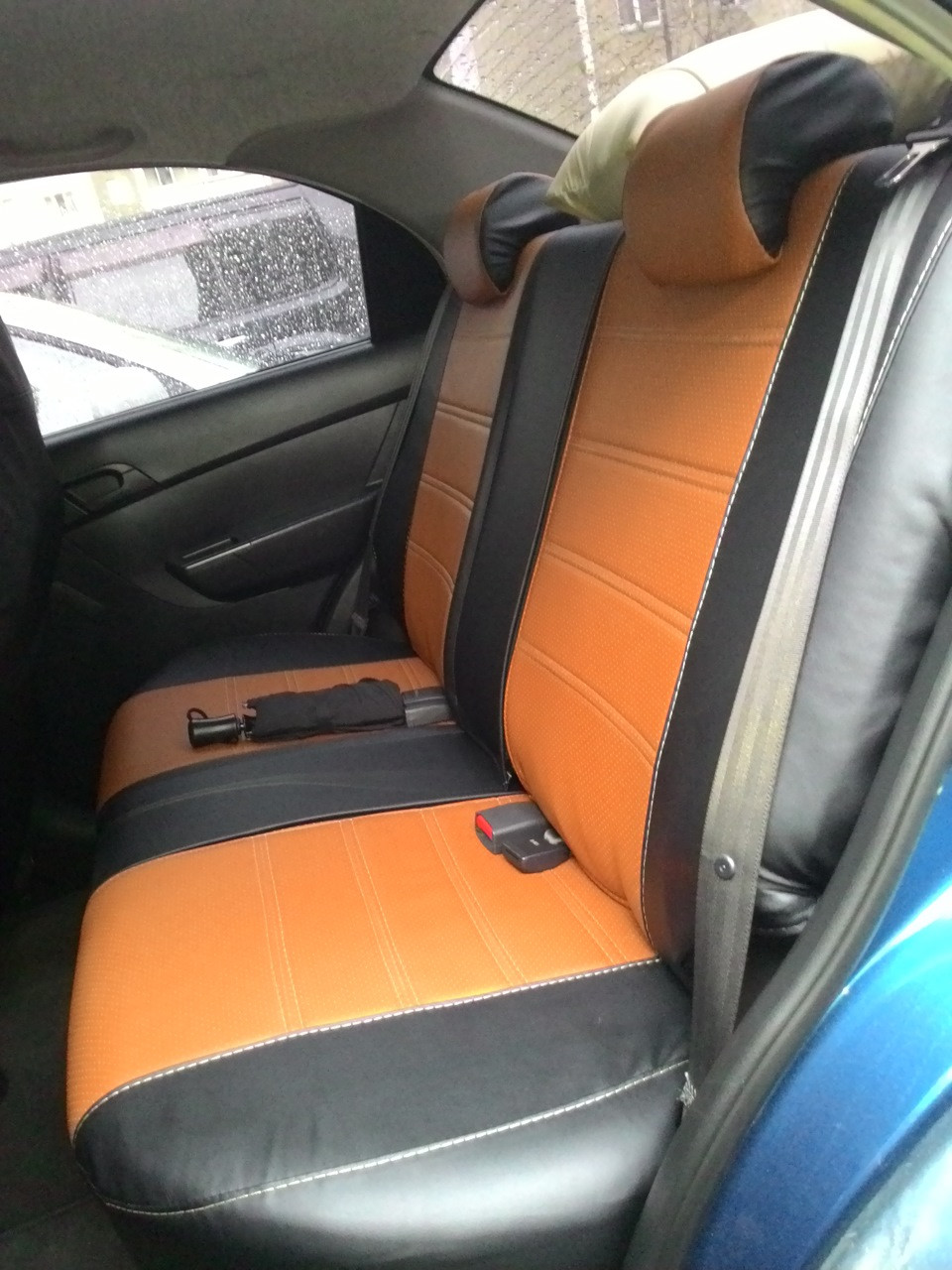 Чехлы на сидения Dinas Drive, универсальные, черно-оранжевый - фото 2 - id-p114315465