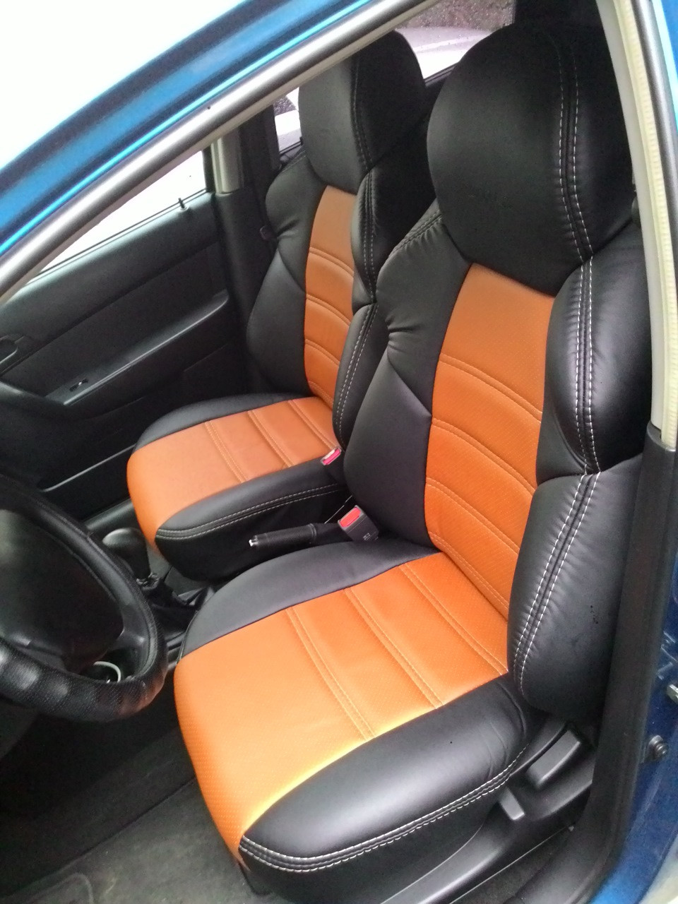 Чехлы на сидения Dinas Drive, универсальные, черно-оранжевый - фото 1 - id-p114315465