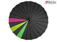 Черный зонт-трость Molti Спектр Black Neon 5380.31 большой механический 16 спиц