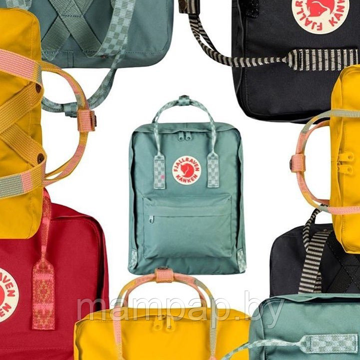 Рюкзак Fjallraven KANKEN Classic Frost Green-Chess Pattern+подарок