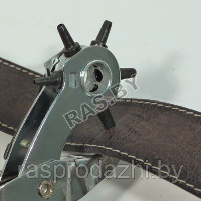 Дырокол для кожи, дырокол для кожаных изделий Punch Pliers  с револьверной головкой (отверстия 2.0, 2.5, 3.0, 3.5, 4.0, 4.5 мм) (код.9-3224)