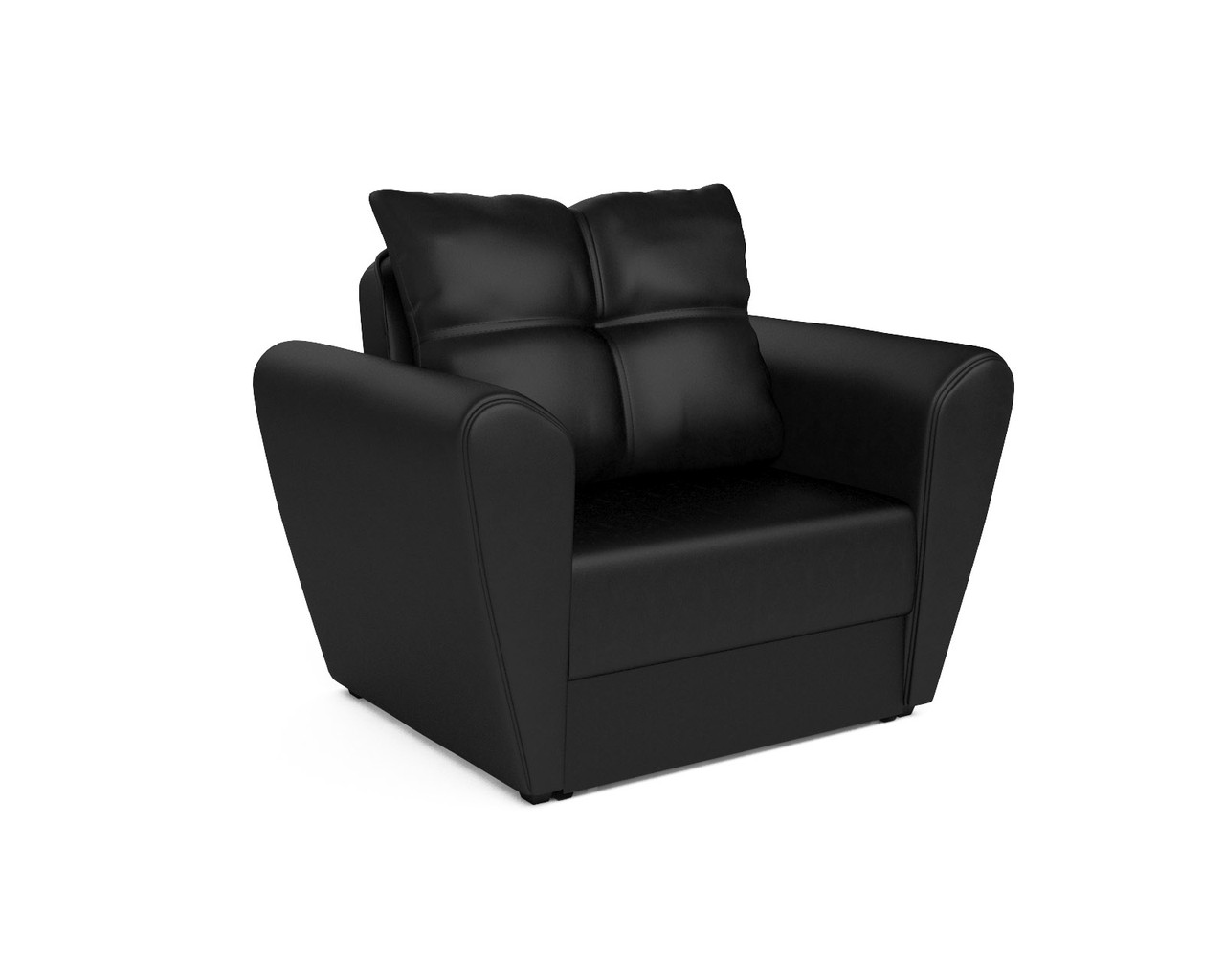 Кресло-кровать Квартет - экокожа черная