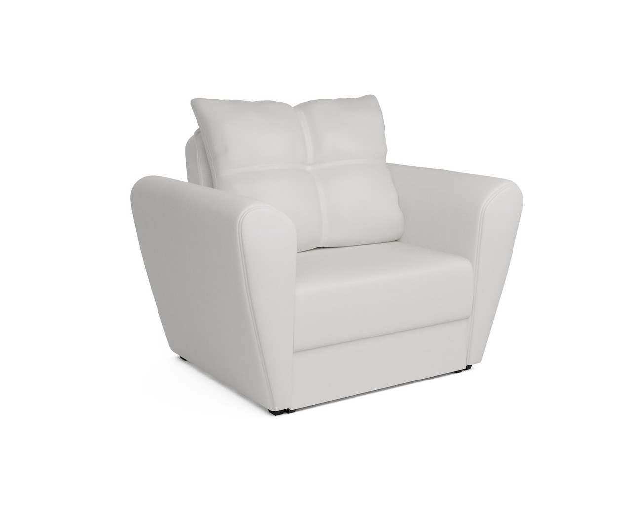 Кресло-кровать Квартет - экокожа белая - фото 1 - id-p125531102