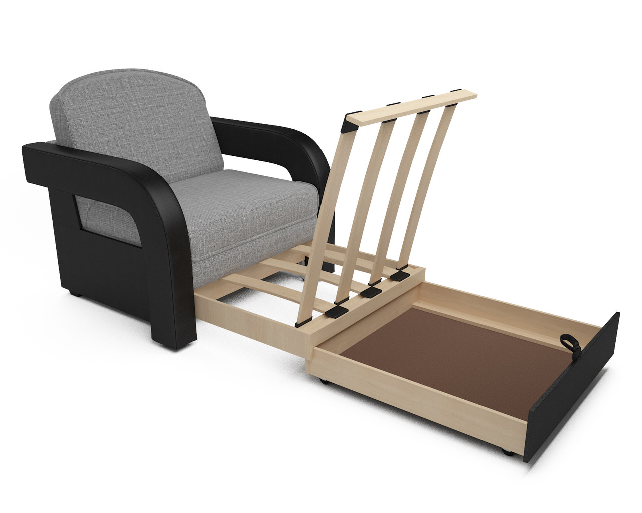 Кресло-кровать Кармен-2 (рогожка серая) - фото 4 - id-p125531110