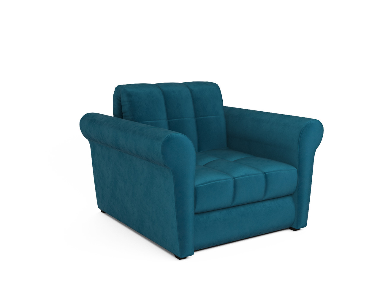 Кресло-кровать Гранд (бархат сине-зеленый / STAR VELVET 43 BLACK GREEN) - фото 1 - id-p125531126