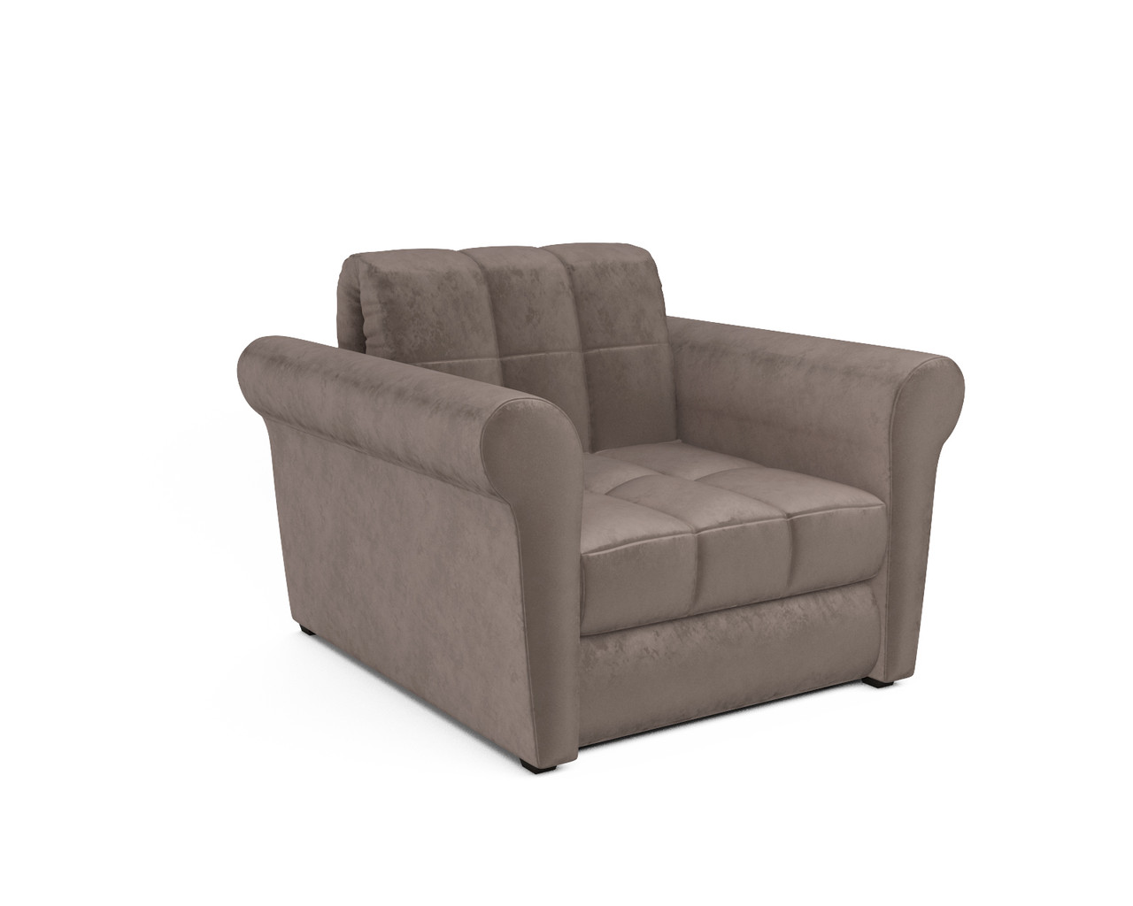 Кресло-кровать Гранд (бархат серо-шоколадный / STAR VELVET 60 COFEE) - фото 1 - id-p125531127
