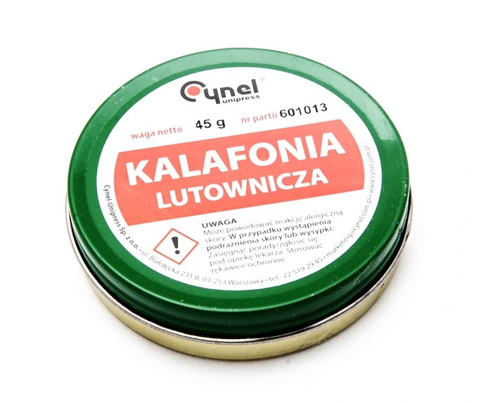 Канифоль для пайки - Cynel, 45г, сосновая, металлическая банка