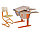 Парта-трансформер  Дэми СУТ 14.02 с деревянным стулом. Школьная парта Дэми с регулировкой высоты + стул, фото 2
