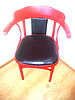 Кресло классика деревянное с мягким сидением из кожзама Роза (КМФ 120-02) краситель 325, фото 3