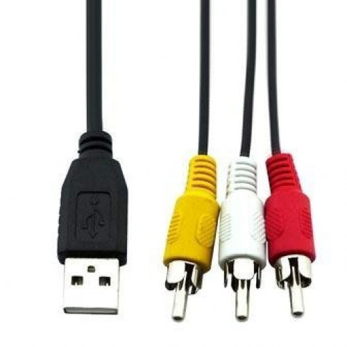 Кабель USB штекер А - 3 штекера RCA   1,5 м  BB (АС 57-021)