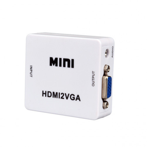 Переходник HDMI (in) гнездо -  VGA (out) гнездо+гнездо 3,5мм стерео питанием (22-013)
