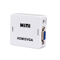 Переходник HDMI (in) гнездо - VGA (out) гнездо+гнездо 3,5мм стерео питанием (22-013)