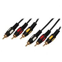 Кабель 3 штекера RCA - 3 штекера RCA GOLD 3,0 м PVC (61-011)