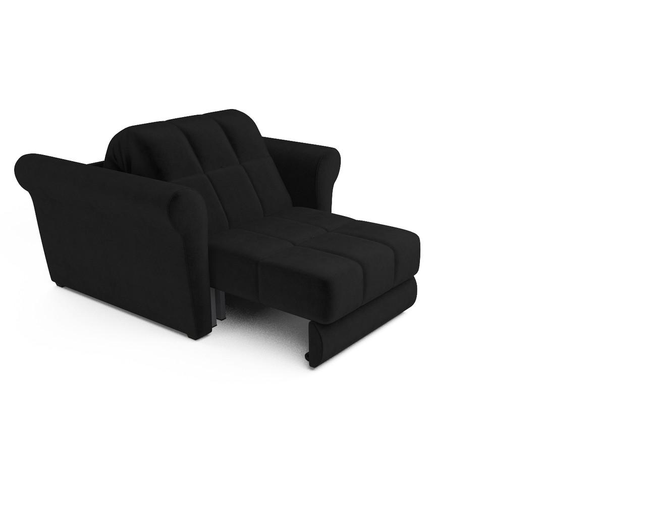 Кресло-кровать Гранд (велюр черный / НВ-178/17) - фото 4 - id-p125564010