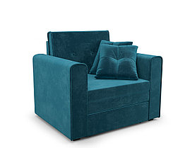 Кресло-кровать Санта (бархат сине-зеленый  STAR VELVET 43 BLACK GREEN)