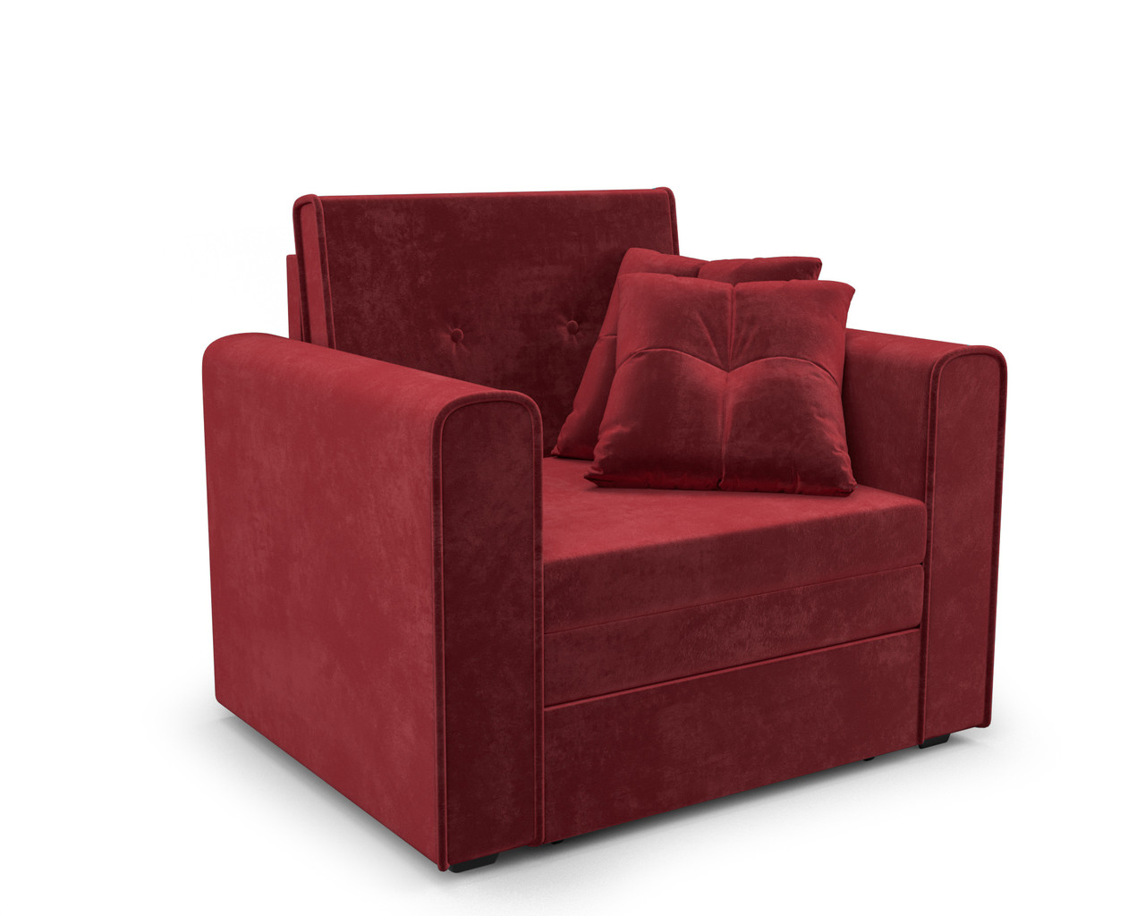 Кресло-кровать Санта (бархат красный STAR VELVET 3 DARK RED) - фото 1 - id-p125564025