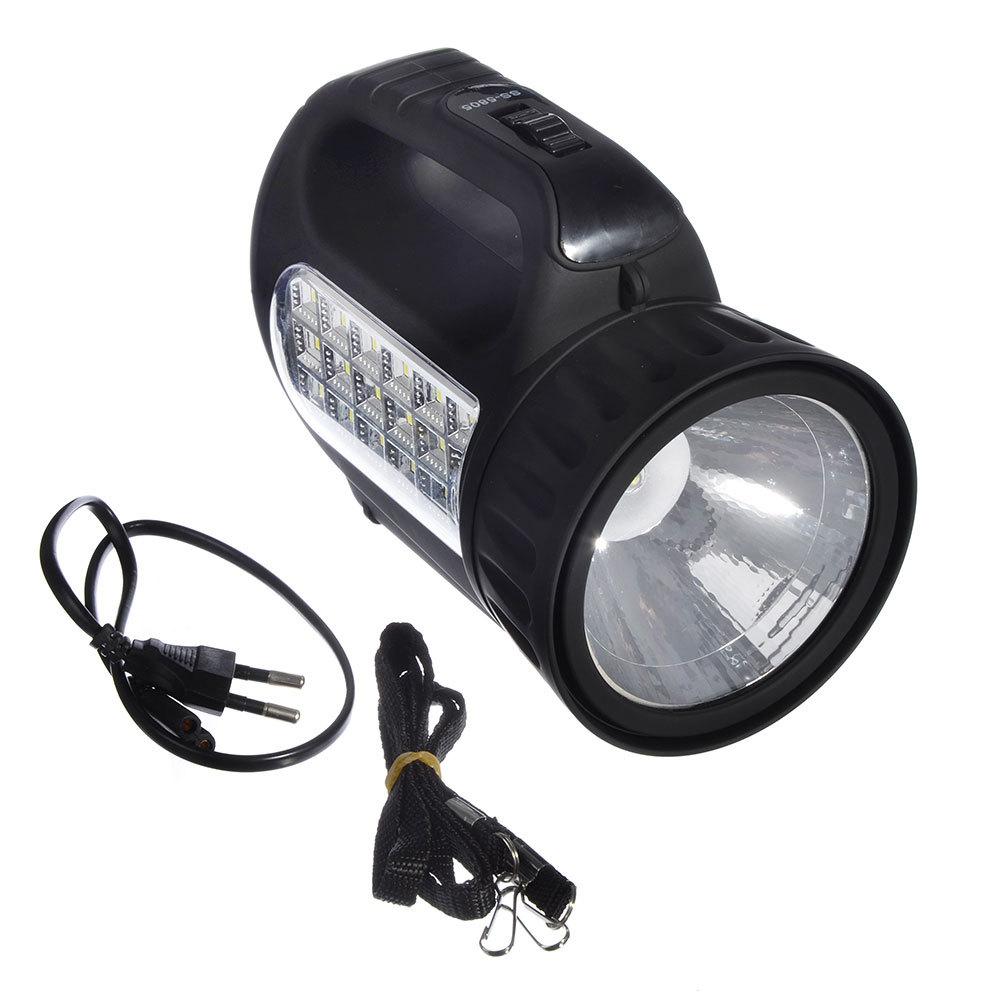 Фонарь прожектор аккумуляторный18 SMD + 1 Вт LED, шнур 220В, резинопластик