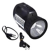 Фонарь прожектор аккумуляторный18 SMD + 1 Вт LED, шнур 220В, резинопластик