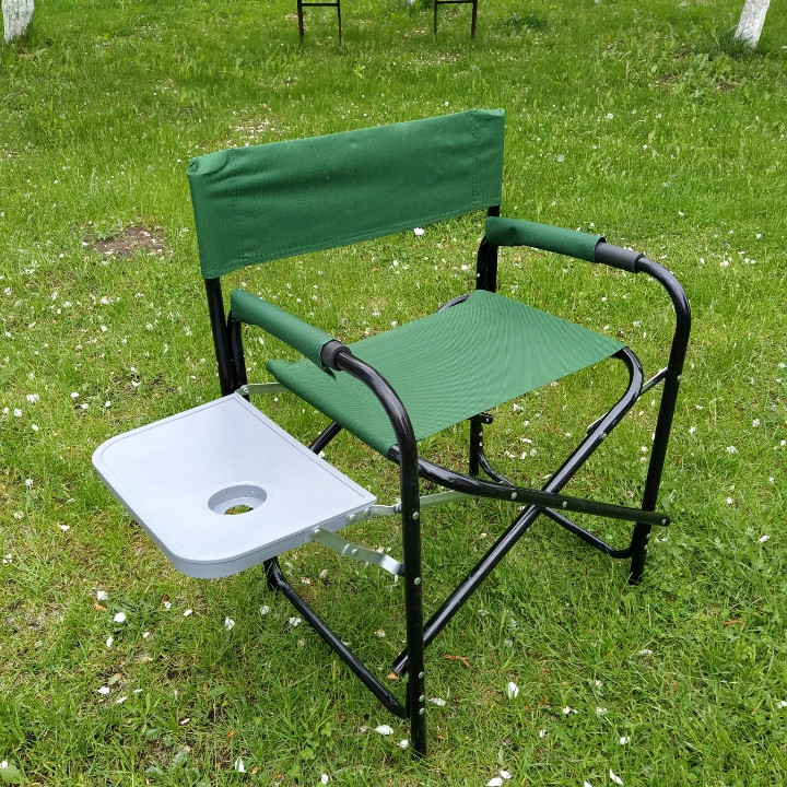 Стул туристический складной со столиком (зеленый), C-15019/1