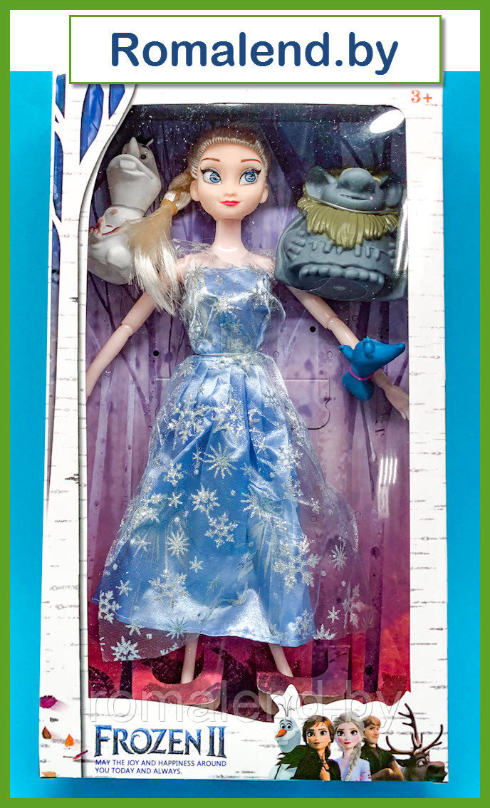 Кукла Холодное сердце 2 (Frozen), Эльза, Олаф, тролль Пабби, ящерица Бруни