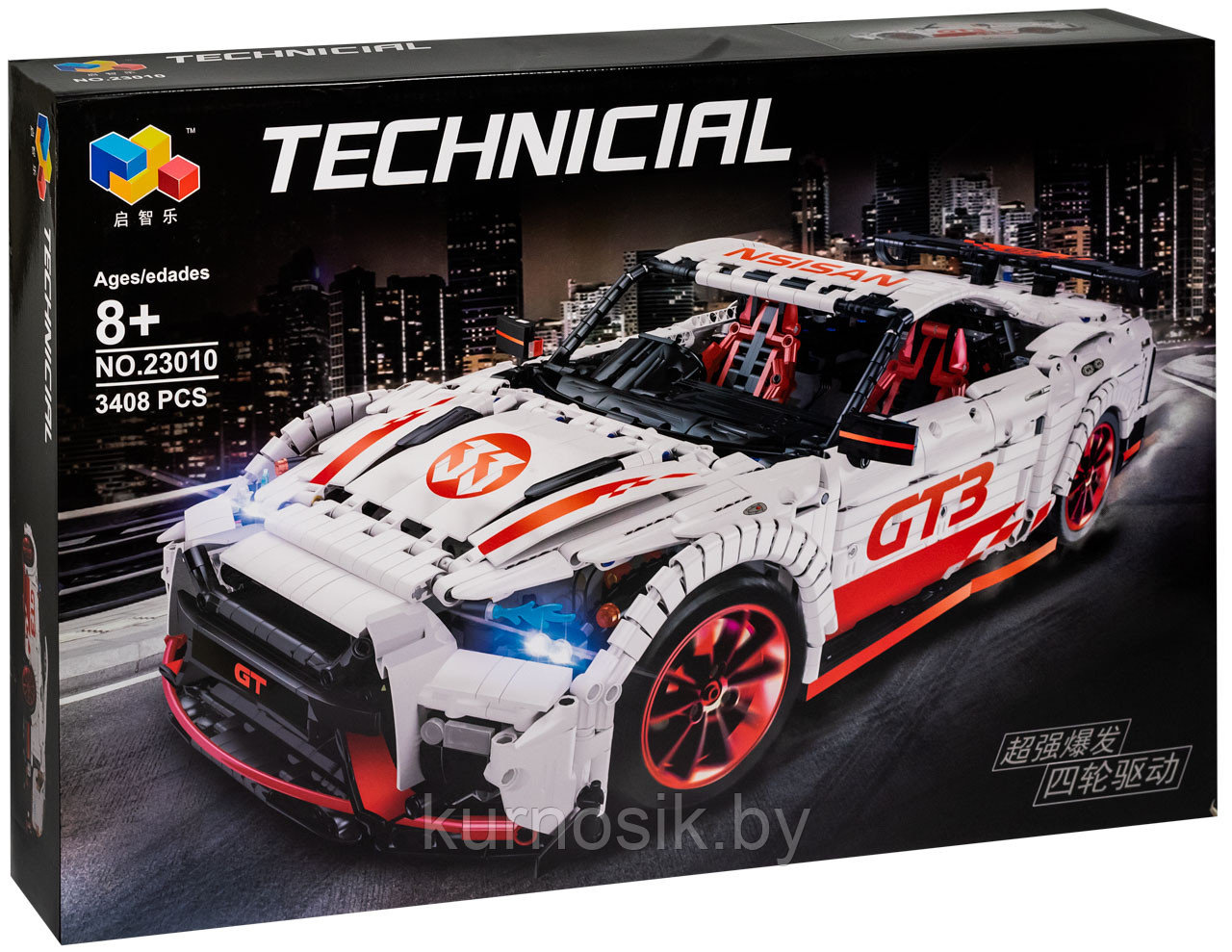 Конструктор Technic 23010 "Nissan GT-R" 2в1  3408 деталей