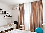 Светло-коричневые шторы для спальни, фото 2