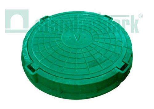 Люк полимерно-композитный круглый зеленый (до 3 т) 3529822