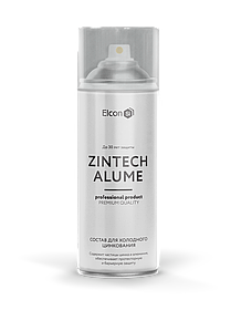 Elcon Zintech Alume - алюминиево-цинковый состав для холодного цинкования, серебристый (аэрозоль 520 мл)
