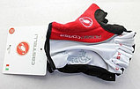 Велосипедные перчатки Castelli Rosso короткие белые, фото 3