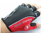 Велосипедные перчатки Castelli Rosso короткие красные, фото 2