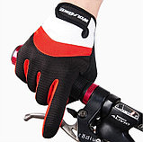 Велосипедные перчатки Wolfbike длинные красные, фото 2