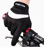 Велосипедные перчатки Wolfbike длинные черные, фото 2