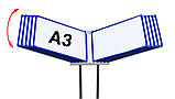 Перекидная система с изменяемым углом наклона рамок (альбомная) утяжеленное основание., фото 2