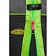 Батут Smile STG-435 (зеленый) с защитной сеткой и лестницей (435см.), фото 4