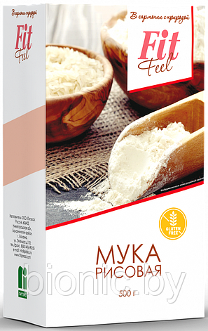 Мука рисовая "Fit Feel" коробка 500г 1/10, фото 2
