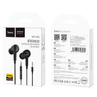 Наушники Hoco M1 PRO Original Series Earphone с микрофоном,проводные разьем 3,5 мм цвет:черный