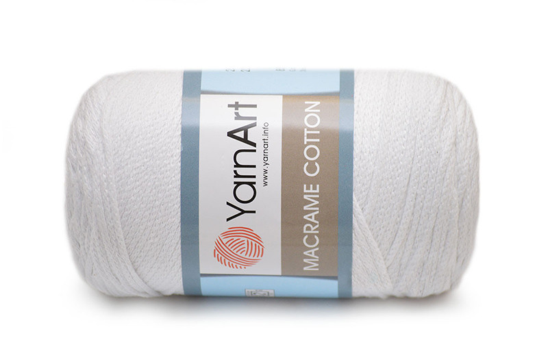 Хлопковый шнур Ярнарт Макраме Коттон (Yarnart Macrame Cotton) цвет 751 белый