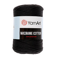 Хлопковый шнур Ярнарт Макраме Коттон (Yarnart Macrame Cotton) цвет 750 чёрный